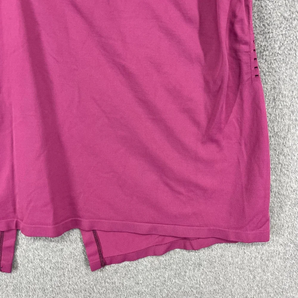Athleta‎ Tank Top Womens Medium Purple Seamless Pointelle Split Back Activewear
